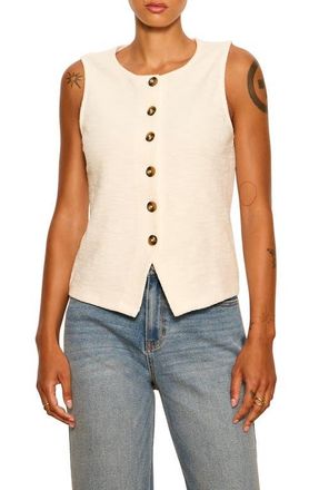Sanctuary Nothing Extra Knit Vest in Chalk White at Nordstrom, Size X-Large