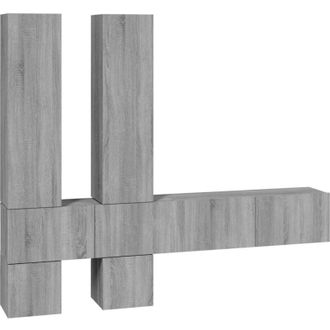 vidaXL Mobile Porta TV a Parete Grigio Sonoma in Legno Multistrato vidaXL