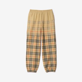 Burberry Gradient Check Cotton Jogging Pants
