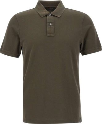 Gran Sasso Tops, Heren, Bruin, M, Katoen, Gran Sasso T-shirts en Poloshirts Bruin