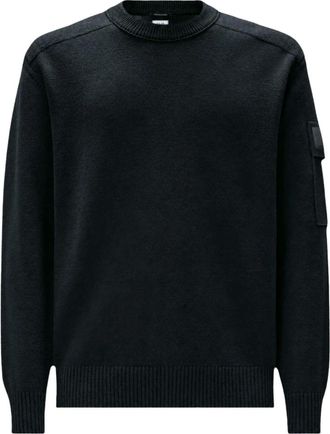 C.P. Company C.p. Company - Metropolis Series Extrafine Merino Wool Crewneck Sweater - Heren - Truien - Zwart - Maat: XL Wol