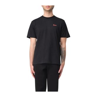 Barrow T-Shirts, male, Black, Size: S Short Sleeve Crew Neck Tee