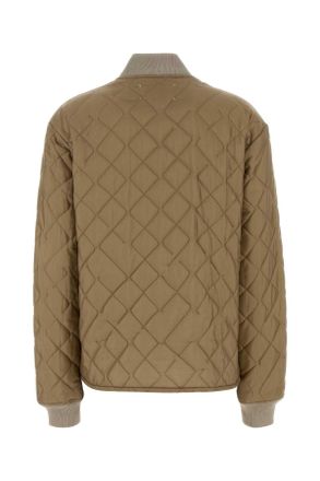 Maison Margiela Womens Beige Nylon Bomber Jacket Duneoffwhite Giubbini