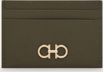 Ferragamo Women Gancini credit card holder Green