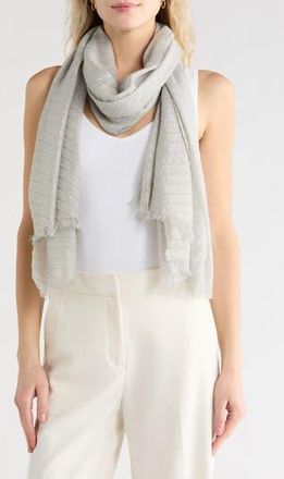 Nordstrom Rack Wide Pleated Scarf in Light Silver at Nordstrom Rack