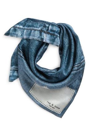 Rag & Bone Miramar Silk Scarf in Light Wash Denim at Nordstrom
