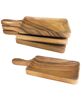 Woodard & Charles Set Of 4 Large Individual Paddle Board Serving Trays