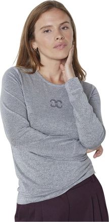 Co'Couture Long Sleeve Top - Dames - Longsleeves - Grijs - S - Denim - Tops