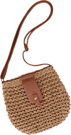 Generic Woven Sling Bag, Lightweight Beach Handbag with Adjustable Strap and Zipper Closure, Stylish Summer Purse for Women, Perfect for Spring, Wedding Event