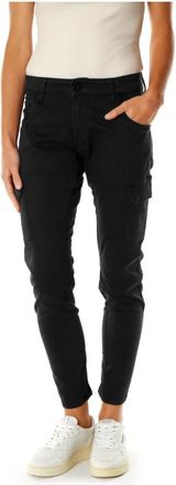 Le Temps Des Cerises Cargo Broek met Zijzakken - Dames - Slim Fit Broeken - Zwart - W27 - Broeken