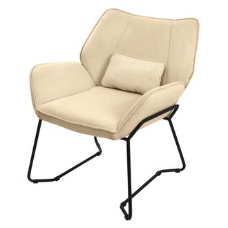 ML Design Sill&oacute;n De Sal&oacute;n, Arena Asiento Reclinable De Comedor Con Respaldo Extra&iacute;ble Y Reposabrazos Dise&ntilde;o Ergon&oacute;mico Mueble Tapizado Con Funda De Lino Y Coj&iacute;n
