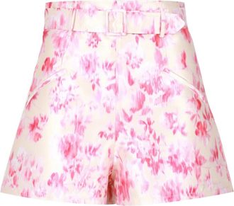 Philosophy di Lorenzo Serafini Abstract Print Satin Shorts - Dames - Bermuda - Veelkleurig - M - Satijn - Korte Broeken