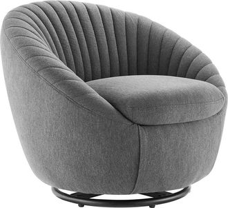 ModWay Whirr Tufted Fabric Swivel Chair