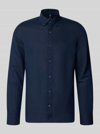 Lerros Regular Fit Freizeithemd aus Leinen-Baumwoll-Mix in Marine, Gr&ouml;&szlig;e XXXL