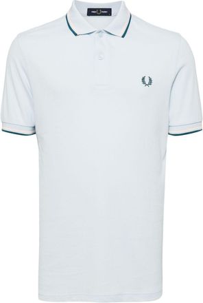 Fred Perry logo-embroidered cotton polo shirt - men - Cotton - L - Blue