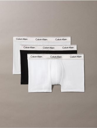 Calvin Klein Mens Icon Cotton Stretch Limited Edition 3-Pack Trunk - Multi - XL