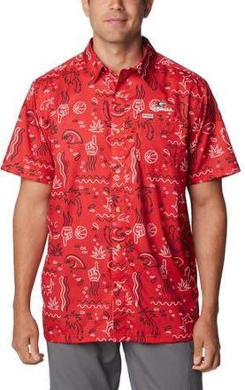 Columbia Mens Columbia Red Georgia Bulldogs Super Slack Tide Omni-Wick Button-Up Shirt at Nordstrom, Size Xx-Large