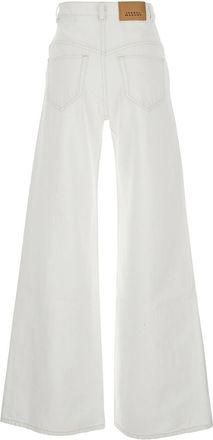 Isabel Marant Womens Jeans Lemony White Denim Cotton