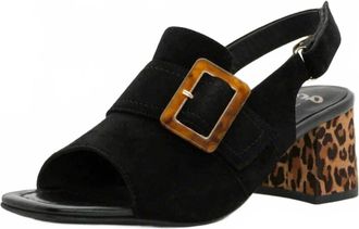 Ara Womens Bruges Sandal In Black / Leopard