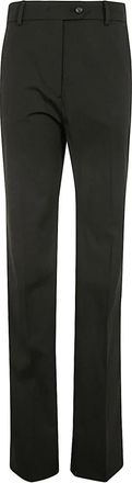 N&deg;21 Zwarte Straight Broek - Dames - Slim Fit Broeken - Zwart - 2XL - Katoen - Broeken