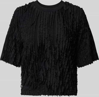 Jake*s T-Shirt mit Rundhalsausschnitt und 1/2-Arm in Black, Größe XXL