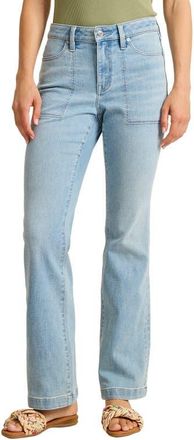 Tommy Bahama Patch Pocket Straight Leg Utility Jeans in Pearl Beach Wash at Nordstrom, Size 10