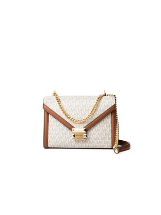 Michael Kors Whitney Medium Chain Flap Cr&egrave;me