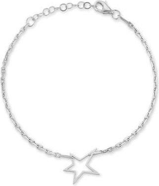 Sphera Milano Star Charm Paper Clip Chain Bracelet in Silver at Nordstrom Rack