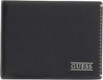 Guess Bifold Portemonnee - Heren - Portefeuilles - Zwart - ONE Size - Leer - Accessoires