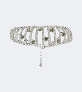 Magda Butrym Floral-appliqu&eacute; embellished choker