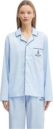 Sporty & Rich Nachtkleding, Dames, Blauw, L, Katoen, Vendome Pyjama Shirt