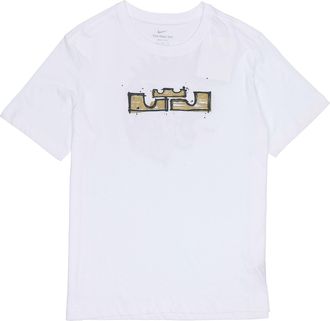 Nike Dri-Fit Lebron Printing Basketball Sports T-Shirt White DR1292-100