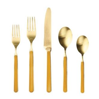 Mepra Fantasia Ice Gold Flatware Set - 5 Pieces in Mustard at Nordstrom