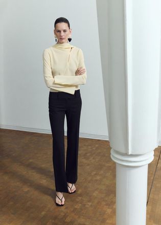 Mango Blusa foulard con aperture grezzo - Donna - S - MANGO