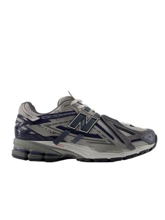 New Balance Layered Grey And Dark Blue Sneakers With Iconic N Logo
