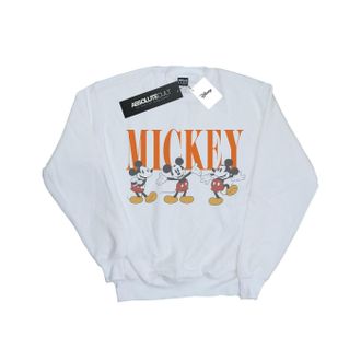 Disney Heren Mickey Mouse Poses Sweatshirt (Wit)