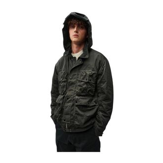 C.P. Company C.p. Company - Heavy Chrome-R Goggle Jacket - Heren - Jassen - Grijs - Maat: M Polyamide
