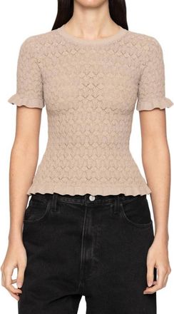 Sea New York Ruby Woven Knit Top In Champagne