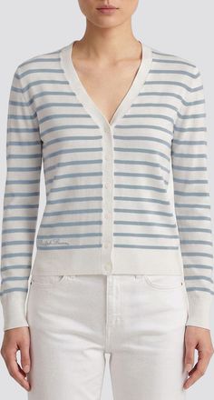 Lauren Ralph Lauren Cardigan in cotone a righe