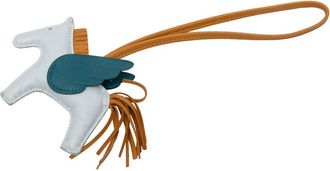 Herm&egrave;s Pre-owned Hermes Milo Lambskin and Swift GriGri Rodeo Pegase Bag Charm PM Ladies X757KHGUWPYP5U0E