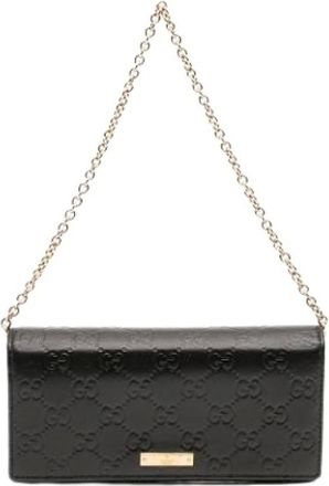 Gucci Pre-owned Clutches, female, Black, Size: ONE SIZE Pre-owned Vintage Leather Clutch