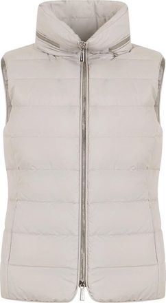 Moorer Tanya Padded Vest - Dames - Bodywarmers - Beige - XS - Katoen - Jassen