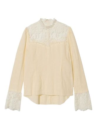 Undercover Blusa con bordo di pizzo - Toni neutri