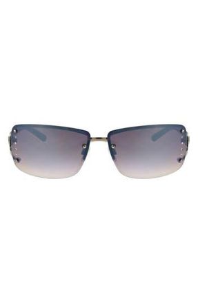 BCBGeneration 66mm Y2K Rimless Rectangle Sunglasses in Silver at Nordstrom Rack