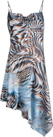 Diesel all-over graphic-print cami dress - women - Viscose/Spandex/Elastane - S - Blue