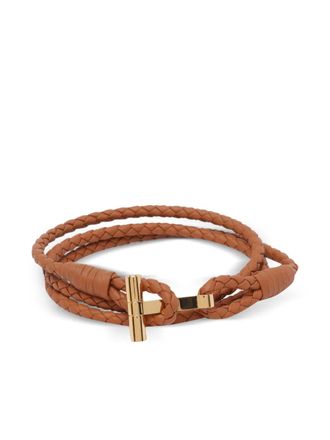 Tom Ford braided logo bracelet - Bruin