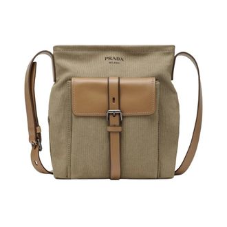 Prada Heren, Tassen, Beige, Maat: ONE Size