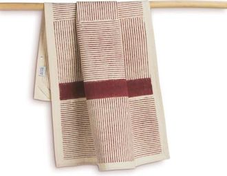Sustainable Threads Bungalow - Hand Block Printed Kitchen Towels - Set of 2 in Red at Nordstrom