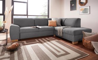 Domo Collection Ecksofa »Incanto kubische Formensprache, komfortabel, L-Form« wahlweise mit Bettfunktion