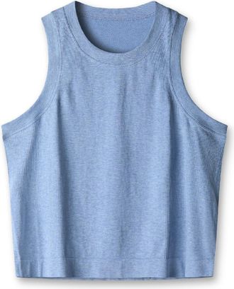 LNDR Womens Here Today Cropped Tank Top Blue XS/S